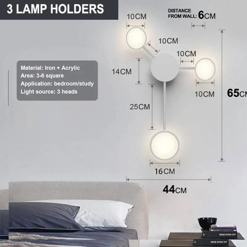 Nordic Multi Head Wall Lamp