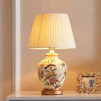 Painted Ceramic Bird Lamp