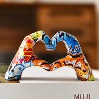 Graffiti Heart Hand Statue