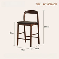 Nordic Wooden Bar Stool