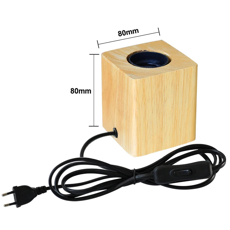 Wooden Edison Bulb Base