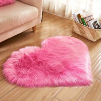 Heart Shaped Plush Accent Rug