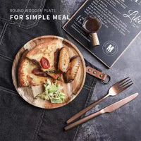 Round Wooden Serving Platter