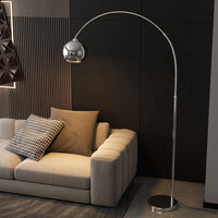 Adjustable Silver Standing Floor Lamp