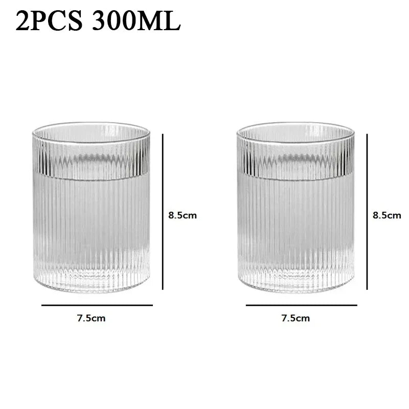 Vertical Pattern Cocktail Glasses