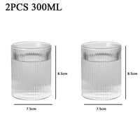 Vertical Pattern Cocktail Glasses