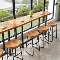 Nordic Solid Wood Bar Stool