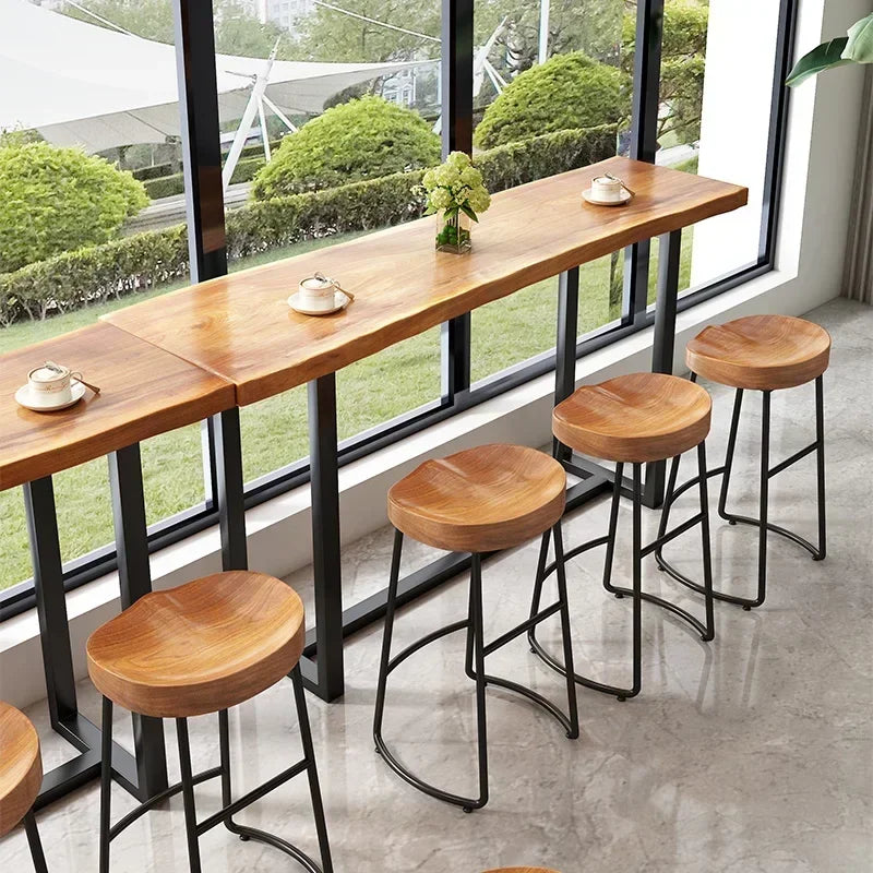 Nordic Solid Wood Bar Stool