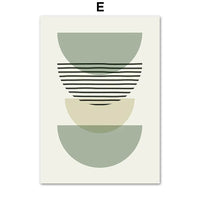 Sage Leaf Geometric Canvas