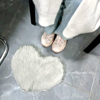 Heart Shaped Plush Accent Rug