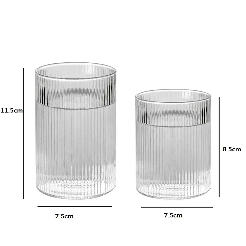 Vertical Pattern Cocktail Glasses