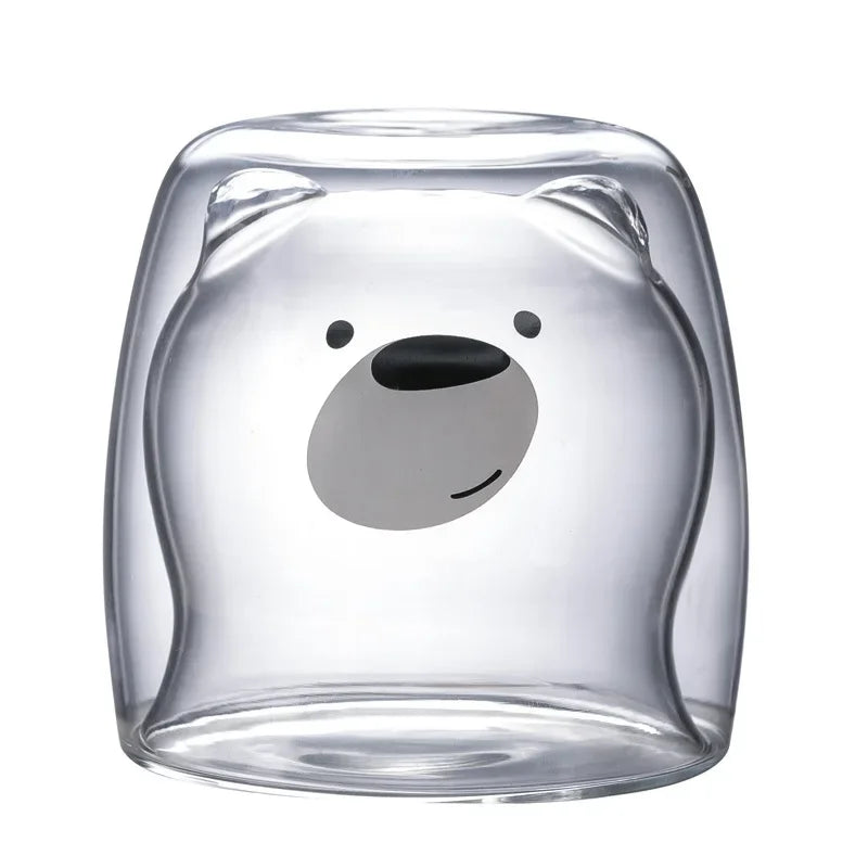 Cute Animal Double Glass