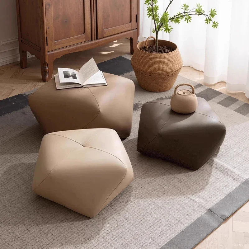 Stackable Wooden Accent Ottoman