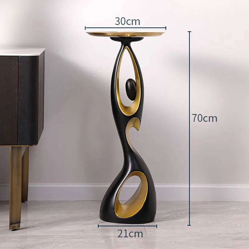 Abstract Resin Accent Table