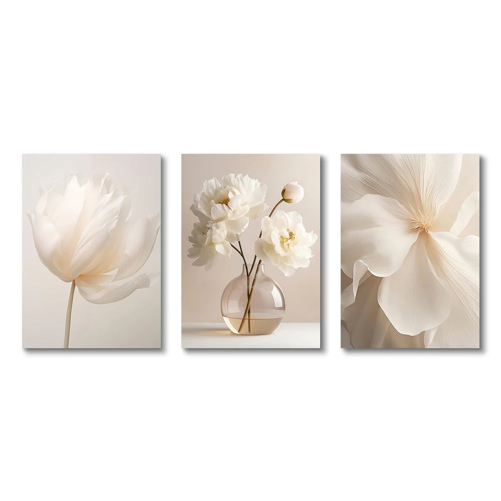 Nordic Peony Canvas Set