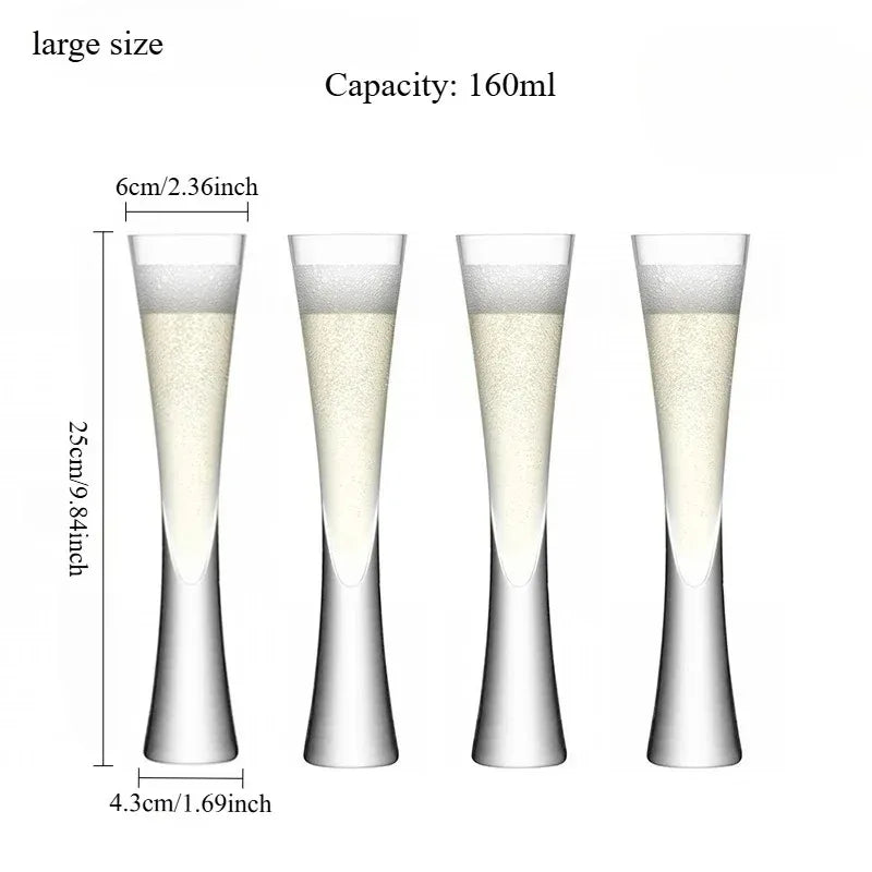 Elegant Hourglass Champagne Flute Set