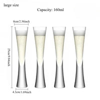 Elegant Hourglass Champagne Flute Set