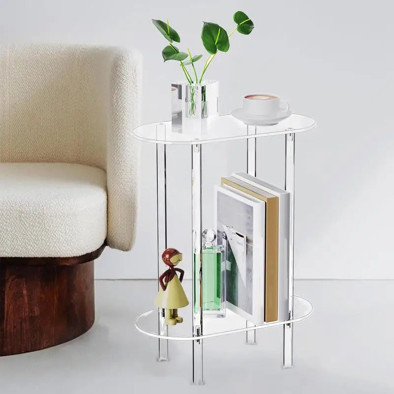 Two-Tier Acrylic Side Table