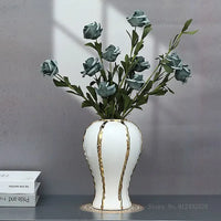 Gold Edged White Vase