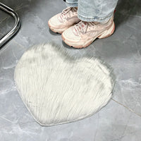 Heart Shaped Plush Accent Rug