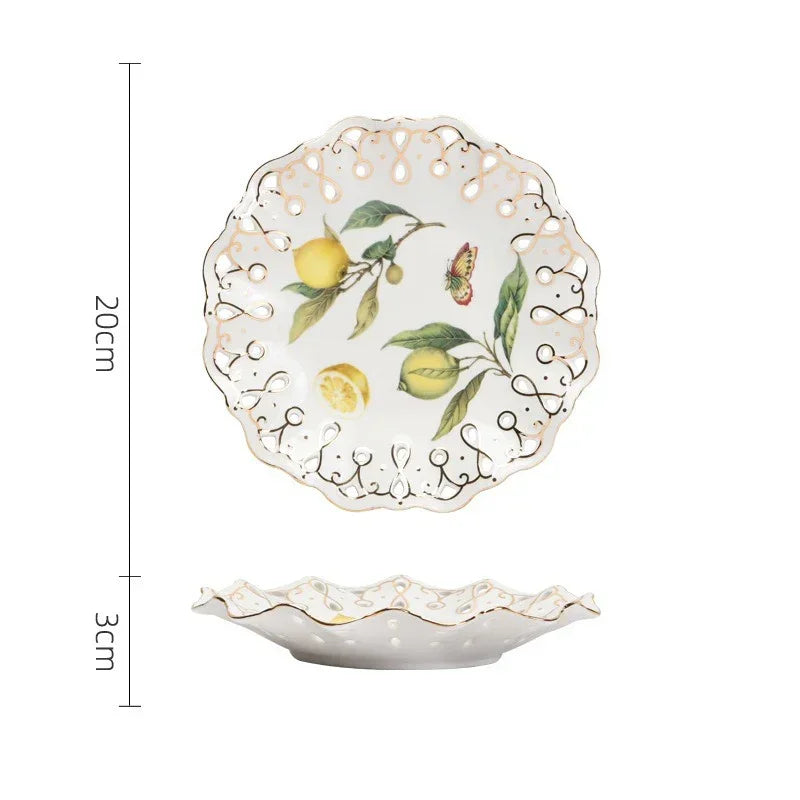 Lemon Pattern Ceramic Tableware Set