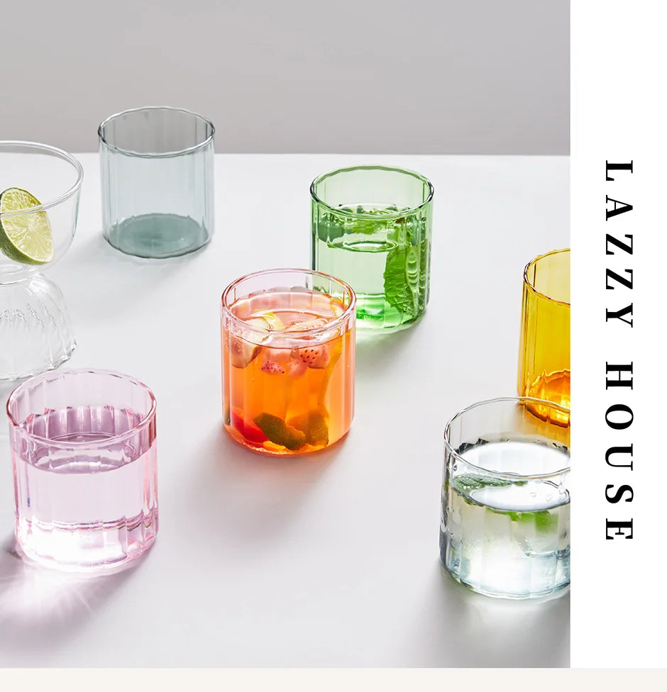 Heat Resistant Striped Glass Mug