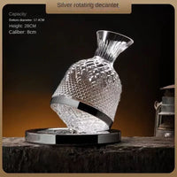 Rotating Crystal Whisky Decanter Set