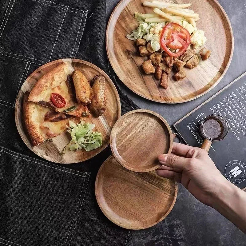 Round Wooden Serving Platter