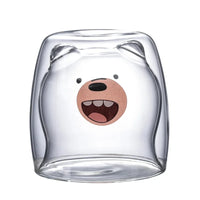 Cute Animal Double Glass
