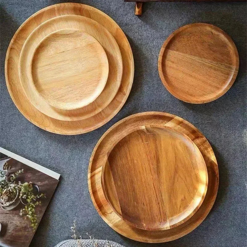Round Wooden Serving Platter