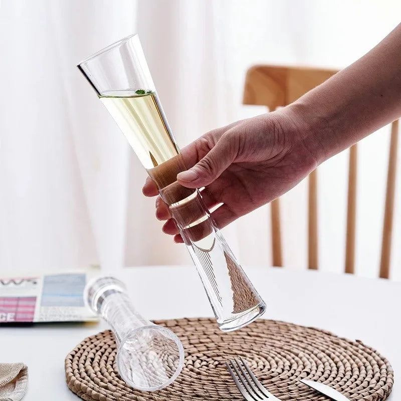 Elegant Hourglass Champagne Flute Set