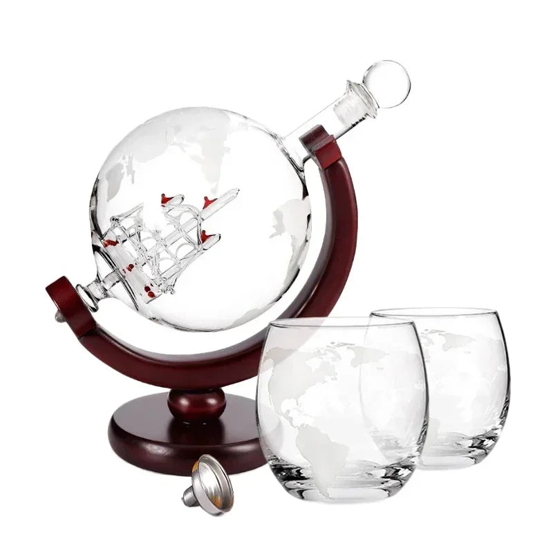 Globe Decanter Whisky Gift Set