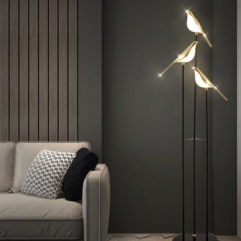 Nordic Bird LED Floor Lamp