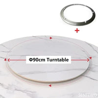 Marble Gold-Base Dining Set