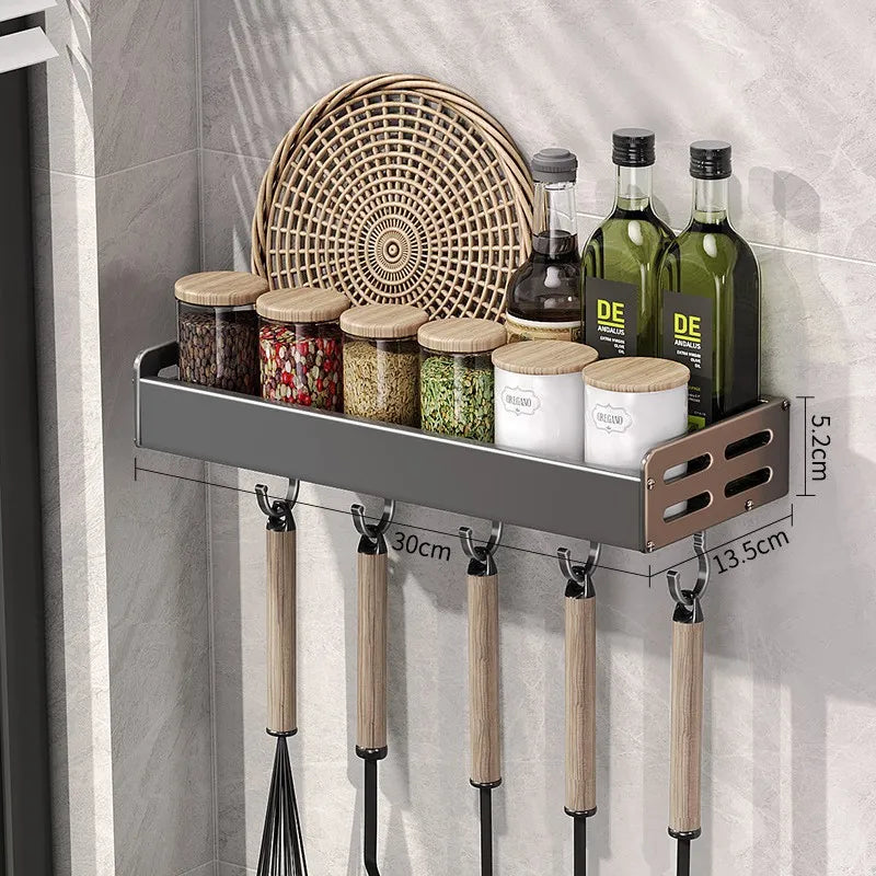 No-Drill Aluminum Kitchen Organizer
