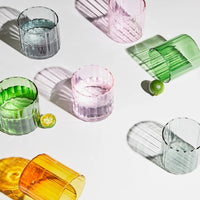 Heat Resistant Striped Glass Mug