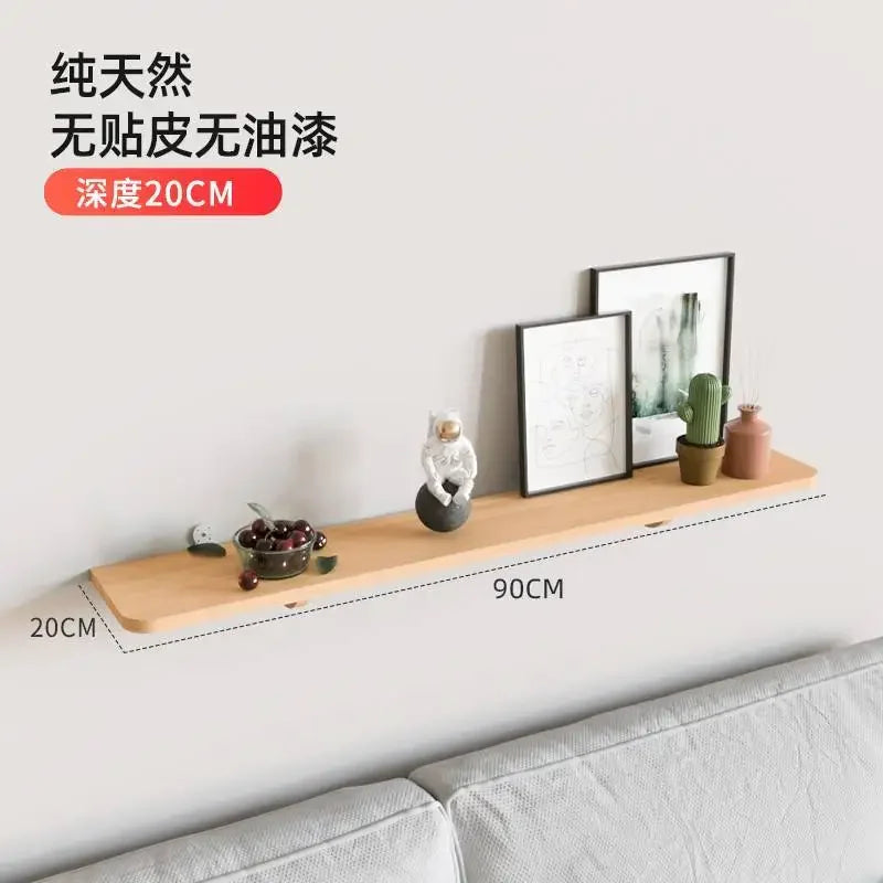Solid Wood Floating Organizer Shelf