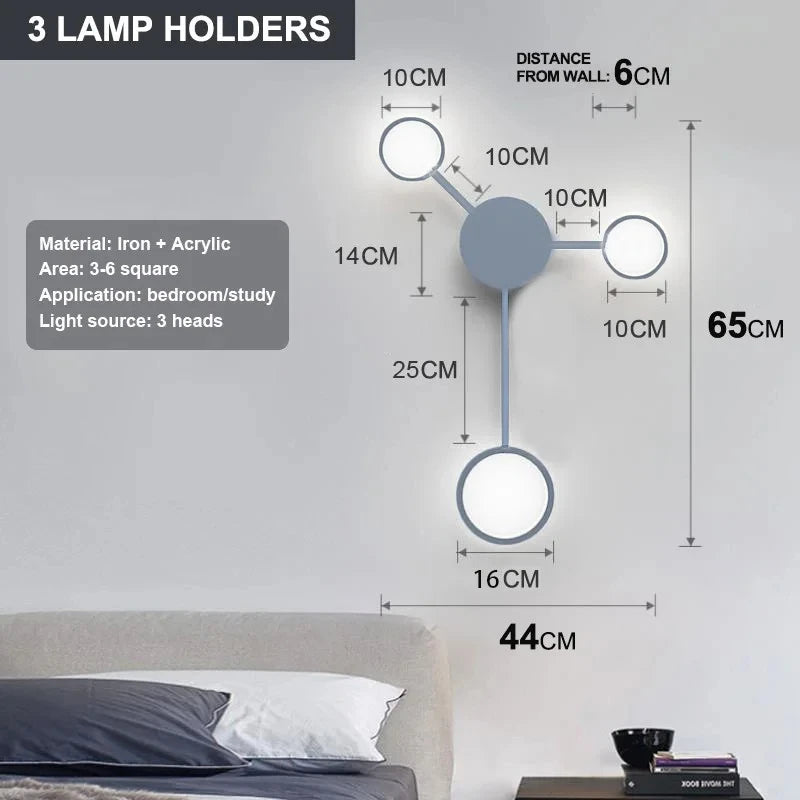 Nordic Multi Head Wall Lamp