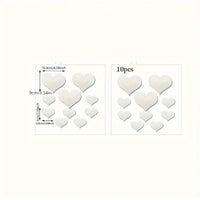 3D Heart Mirror Stickers