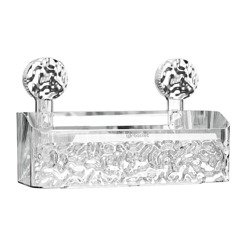 Glacier Pattern Suction Bathroom Shelf