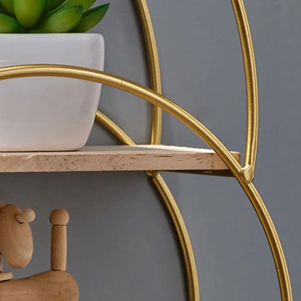Nordic Gold Metal Wall Shelf
