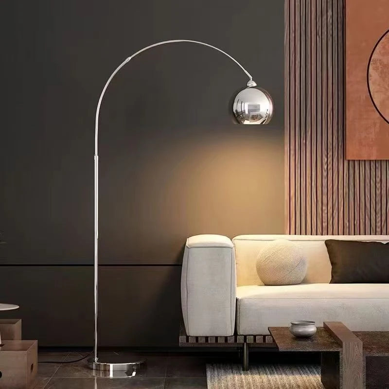 Adjustable Silver Standing Floor Lamp