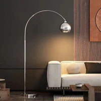 Adjustable Silver Standing Floor Lamp