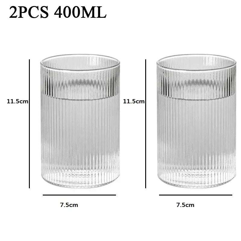 Vertical Pattern Cocktail Glasses