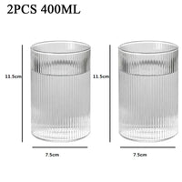 Vertical Pattern Cocktail Glasses