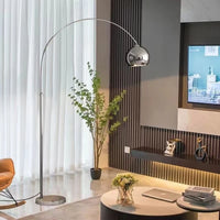 Adjustable Silver Standing Floor Lamp