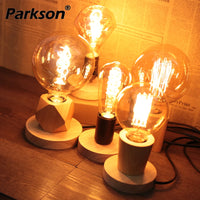 Wooden Edison Bulb Base
