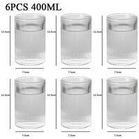 Vertical Pattern Cocktail Glasses