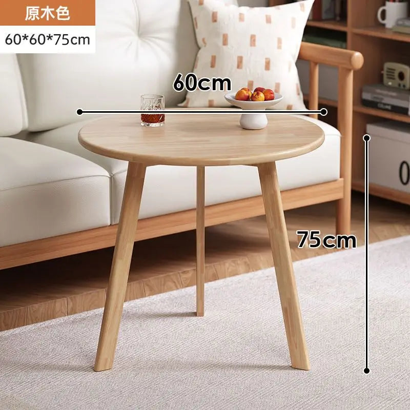 Round Rubberwood Coffee Table