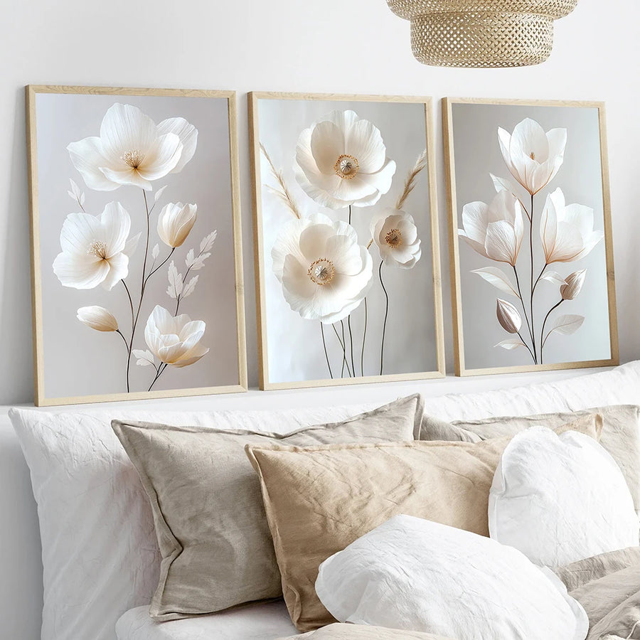 Nordic Peony Canvas Set